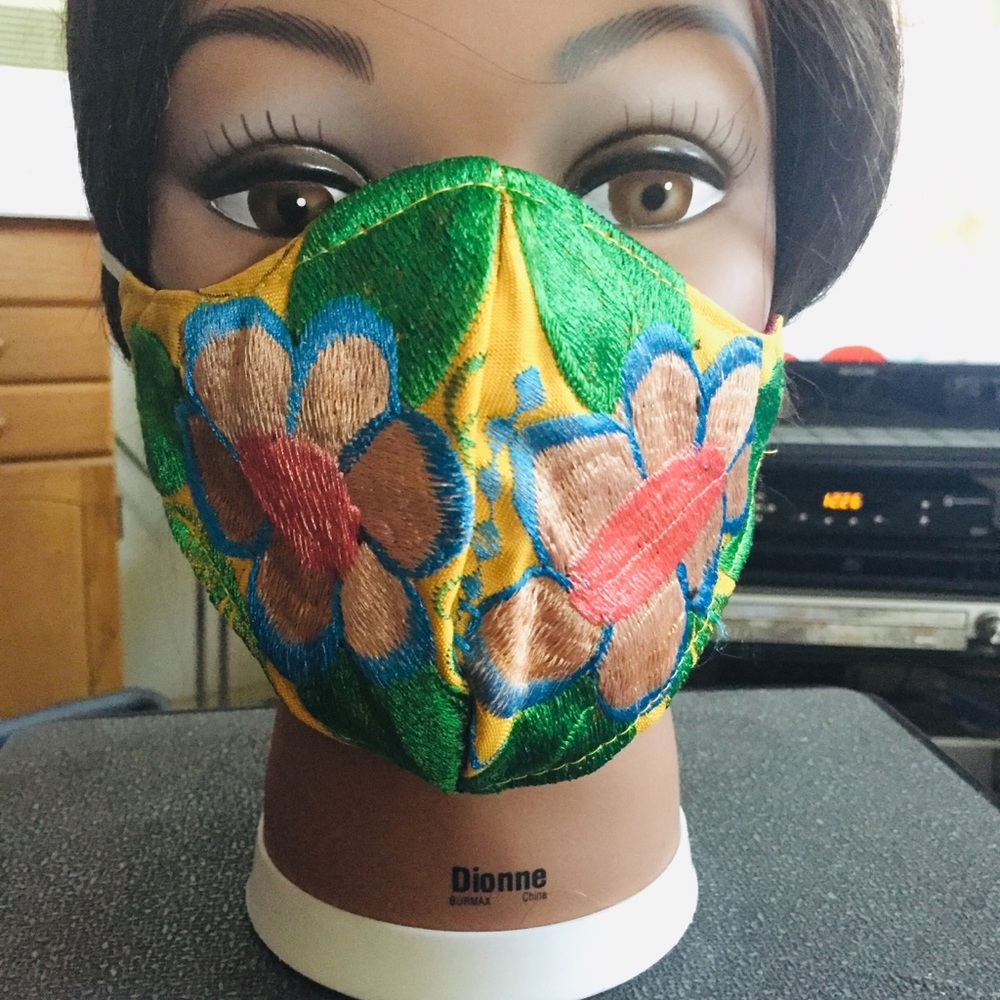 “Authentic Mexican” handmade embroidered facemask!